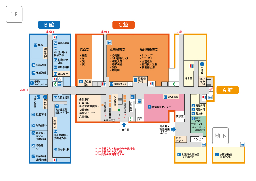 1Fフロアマップ