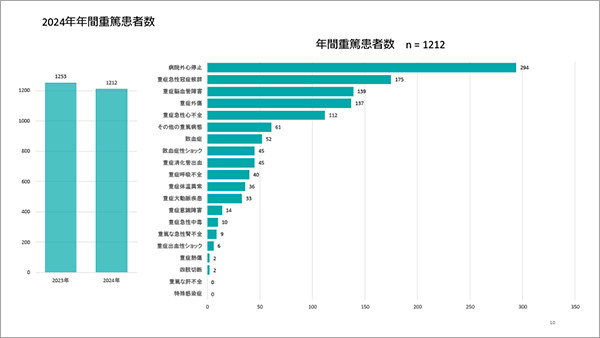 2023年間重篤患者数グラフ