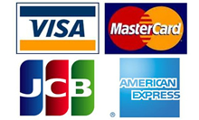 JCB、VISA・MasterCard、AMERICAN EXPRESSの画像