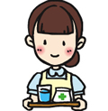 お薬を持った看護婦イラスト